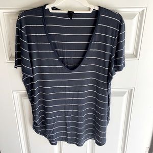 Volcom Oversized Striped V Neck Tee